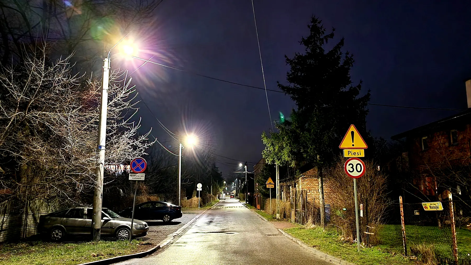 zrealizowana inwestycja: Modernizacja oświetlenia ulicznego - ul. Matejki